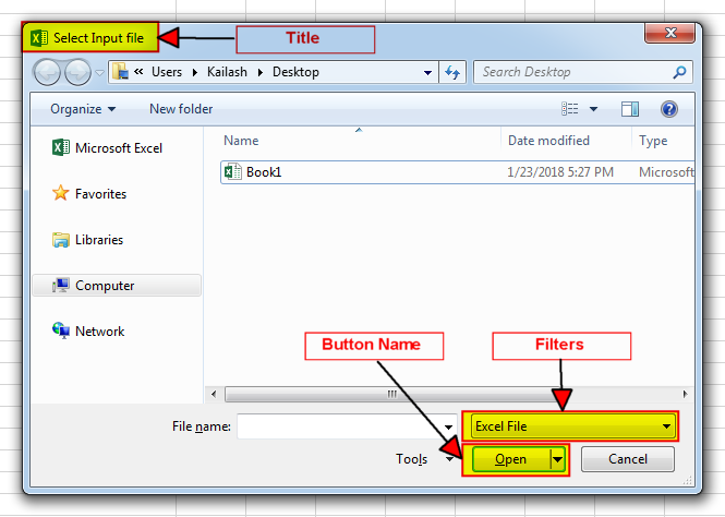 How To Add Browse Button In Excel Vba