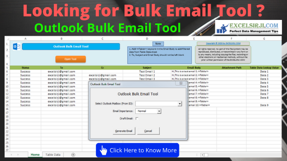 Outlook Bulk Email Tool