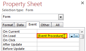 Form Designing VBA Access