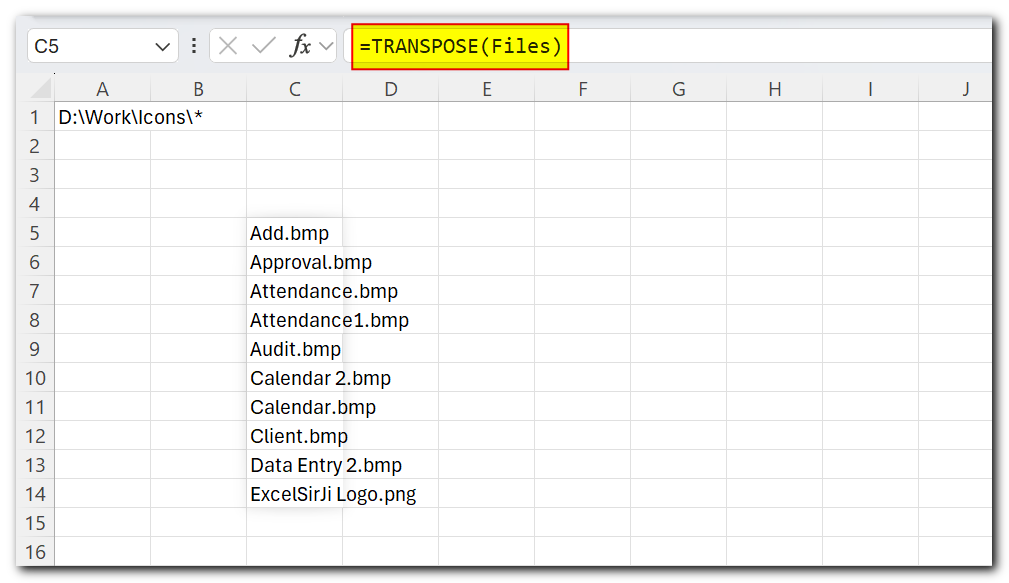 VBA Code to List Files in Folder