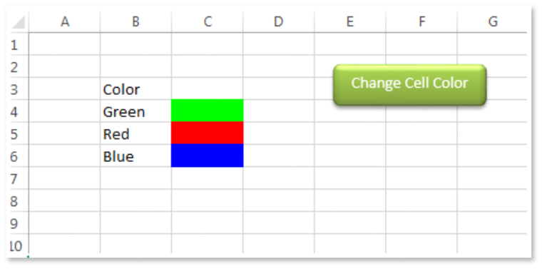 Vba Code To Change Cell Background Color Complete Excel Tutorial