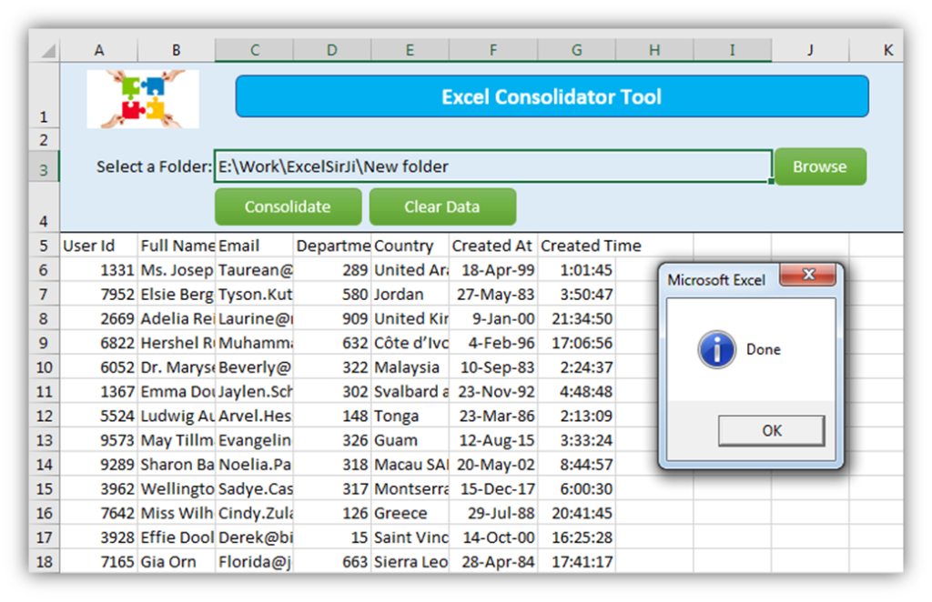 ExcelSirJi - Excel Consolidator Tool