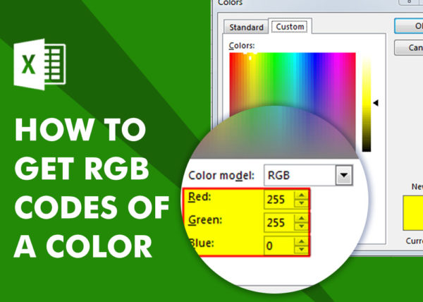 How To Get RGB Codes Of A Color | ExcelSirJi