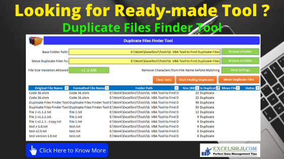 Duplicate Files Finder Tool