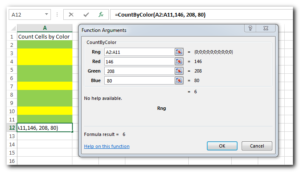 ExcelSirJi | VBA Code To Count Cells By Color