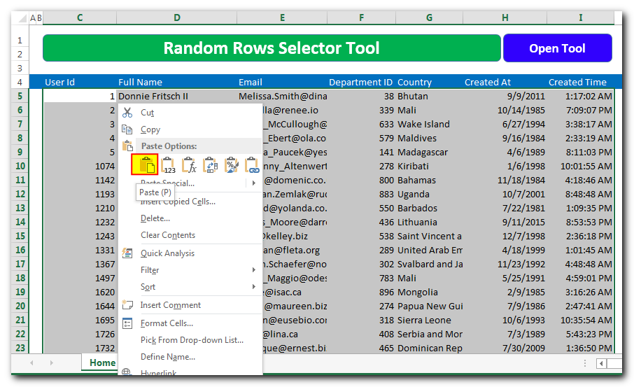 ExcelSirJi - Random Rows Selector Tool