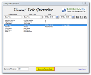 dummy data generator for sql