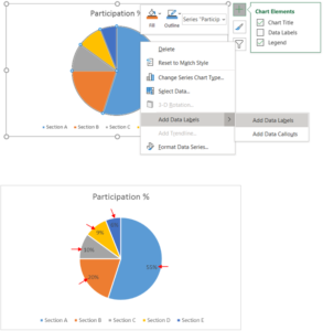 how to make a pie chart in excel using my own data