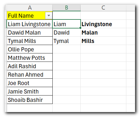 How to Split Cells in Excel?