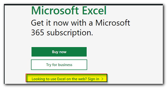 Excel online access