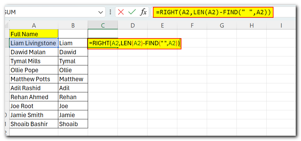 How to Split Cells in Excel?