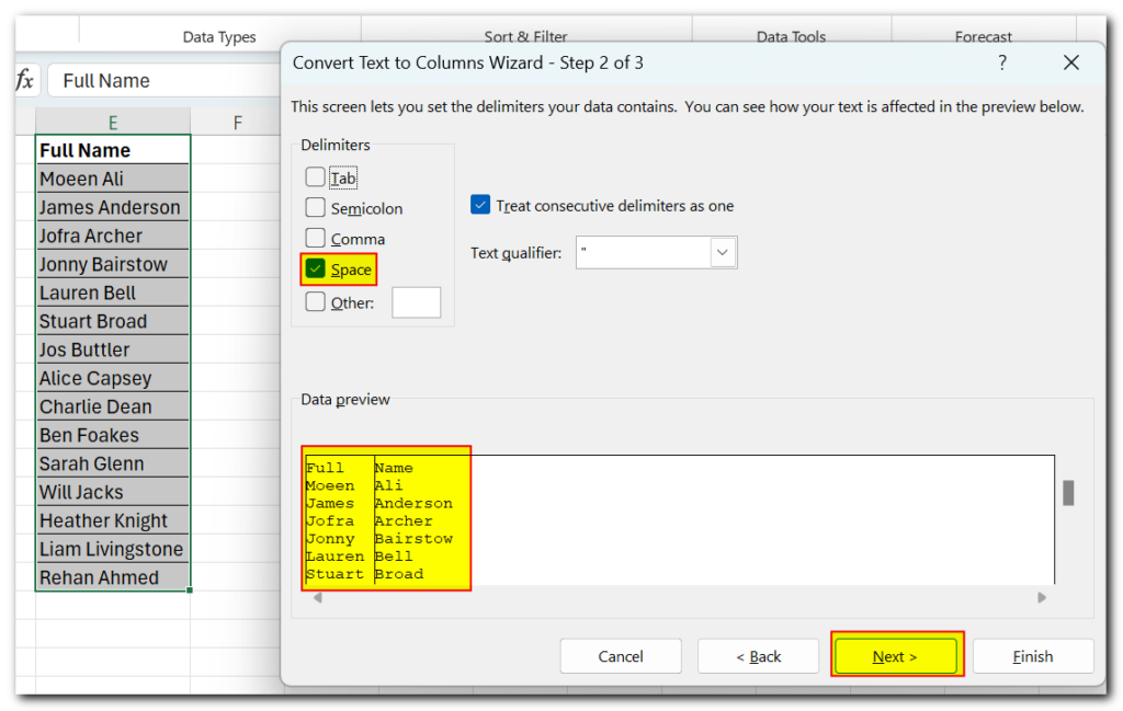 How to Split Cells in Excel?