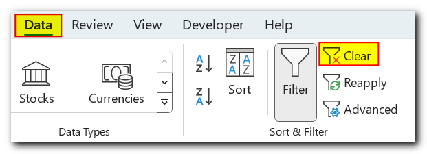 How to Use Filter in Excel