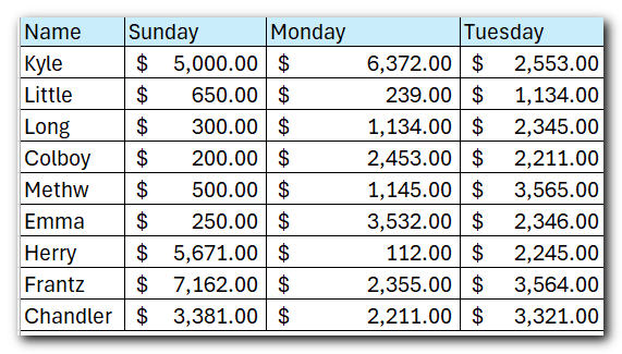 Index Match in Excel