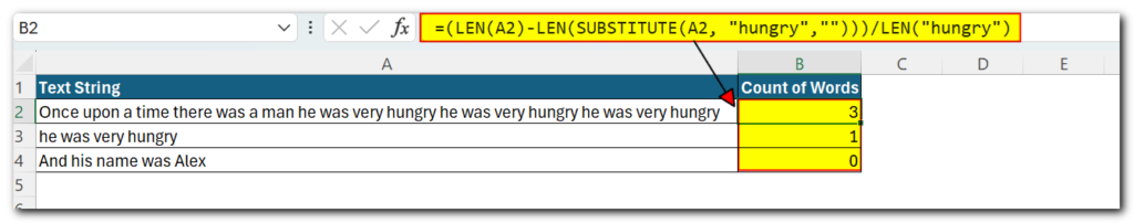 Specific word in a cell