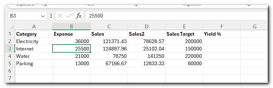 9.14 Excel Table