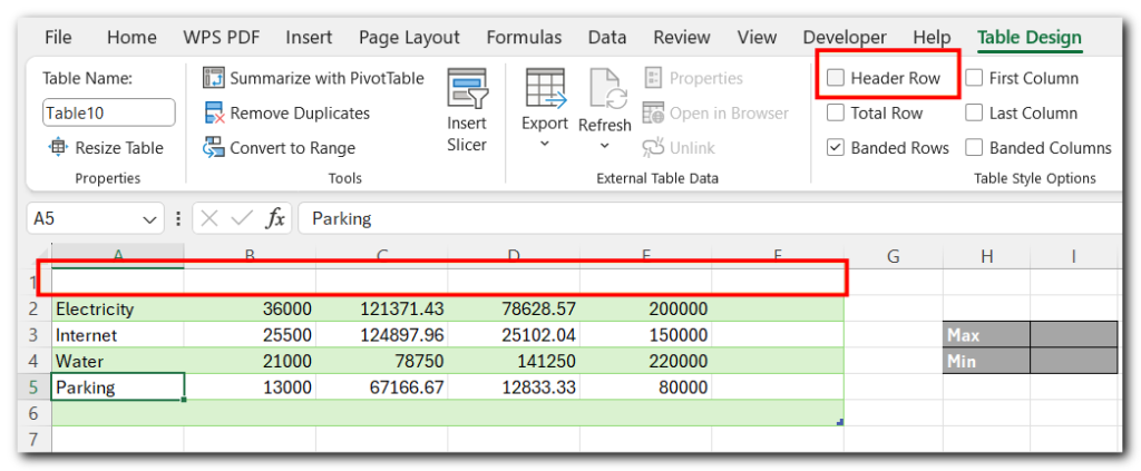 9.20 excel table