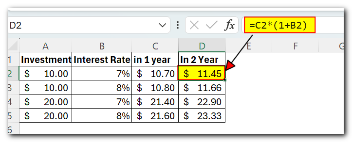 two year compound interest