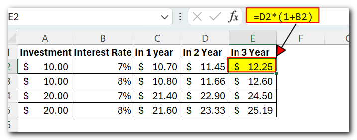 3 year compound interest