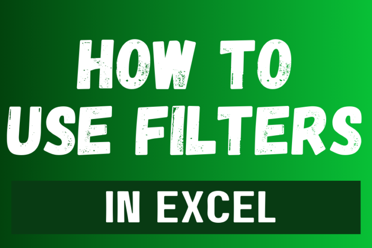 How to Use Filter in Excel