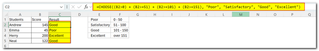 Return different values based on condition