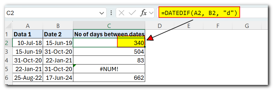 Using formula Data if