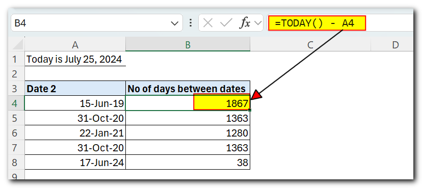 How to Calculate Days Between Dates in Excel