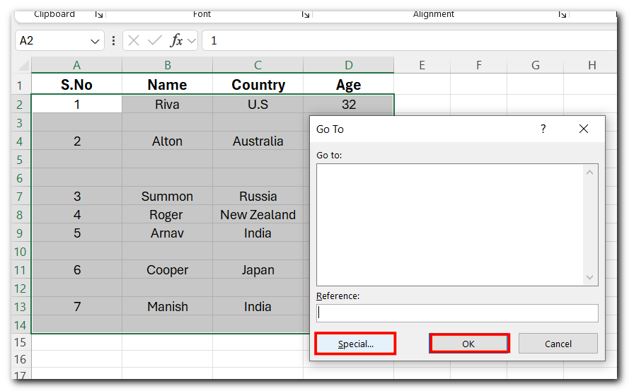 12.6 delete blank rows in excel