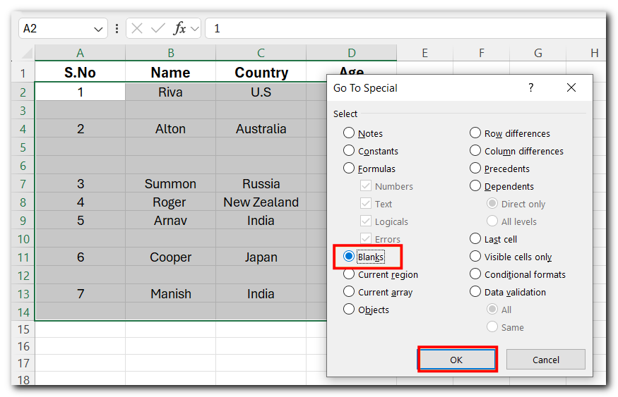 How to Delete Blank Rows in Excel - 6 Easy Methods