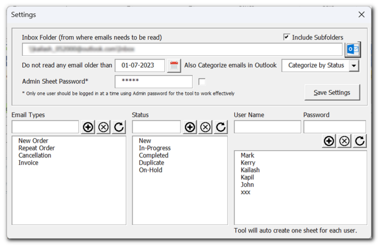 Outlook Work Allocation Tool