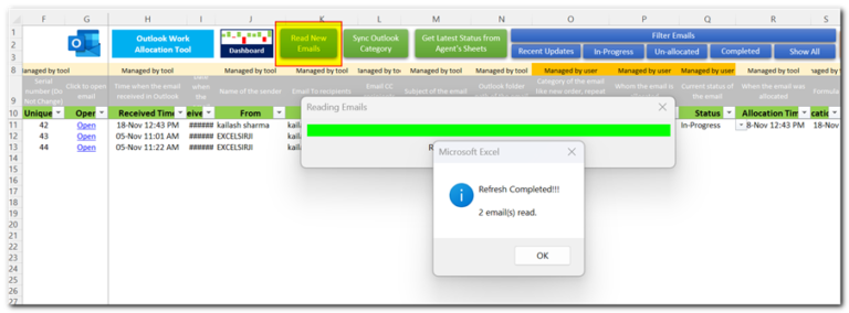 Outlook Work Allocation Tool