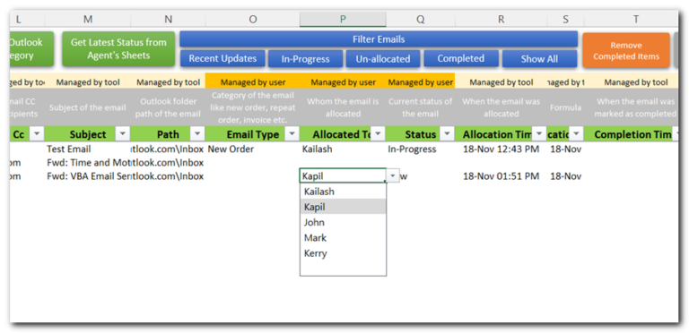 Outlook Work Allocation Tool