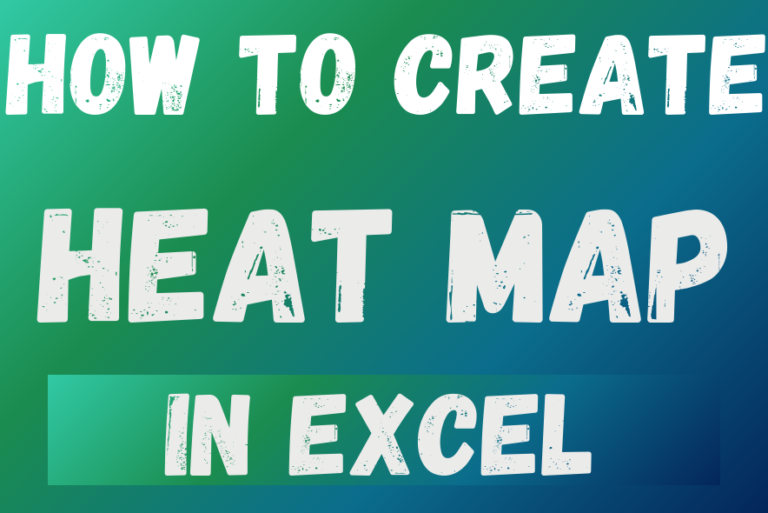 How to Create a heat map in Excel with or without numbers