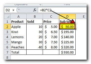 How to Use Array Function in Excel