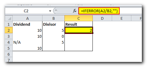 How to use IFERROR Function in Excel