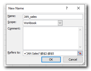 How to create external reference in Excel