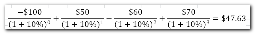 How to calculate NPV in Excel