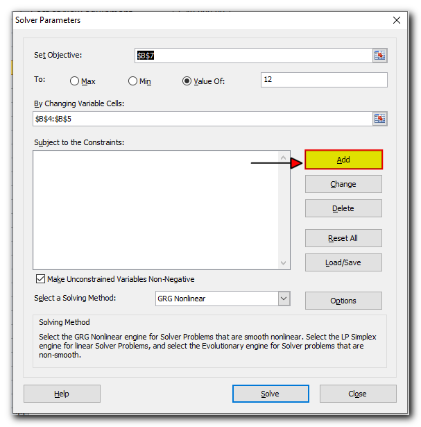 How to use Solver in Excel with examples