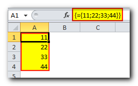 Vertical array constant