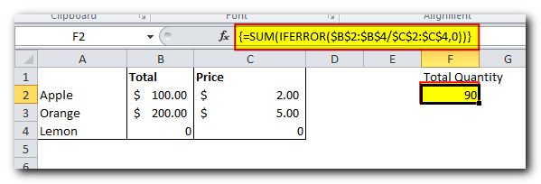 How to use IFERROR Function in Excel