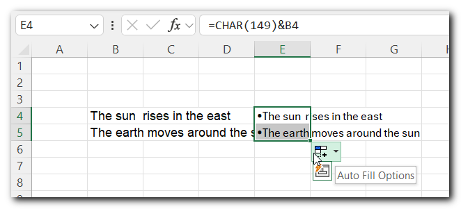 Bullet Points in Excel - 4 Easy Ways