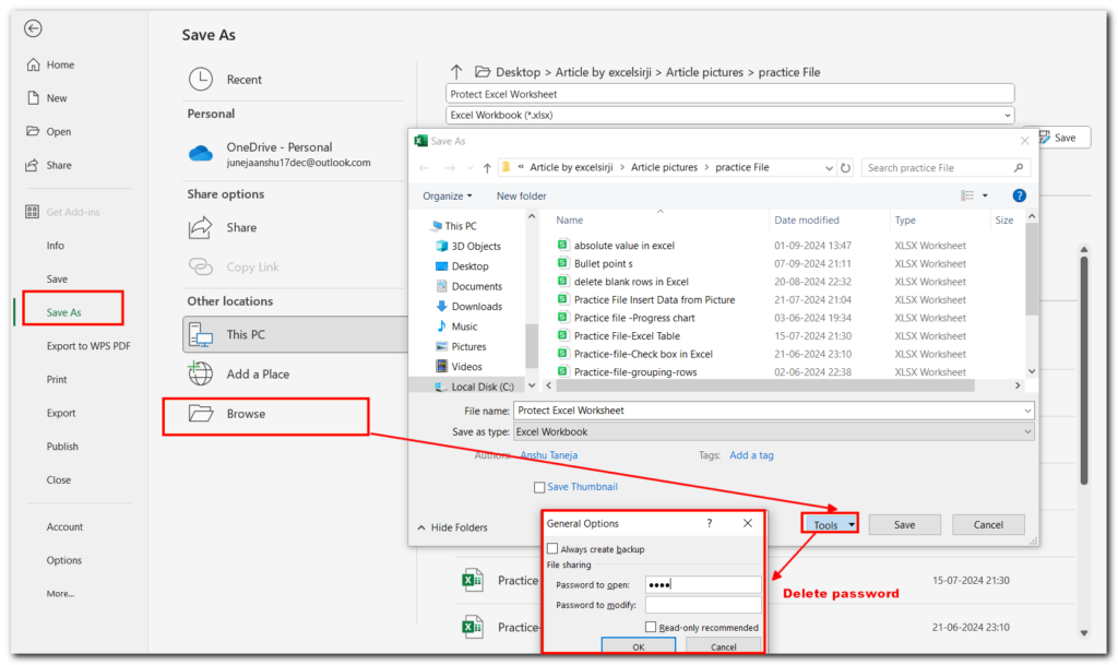 Unprotect Excel Worksheet - 4 easy methods