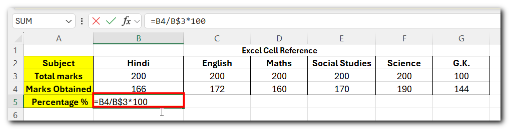 Excel Cell Reference - 3 simple ways