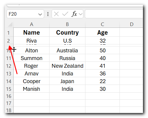 Unhide Cells in Excel - 5 Easy Methods