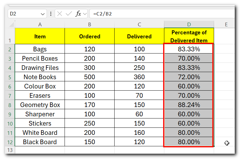 Calculate Percentage in Excel - 4 Easy and Quickest ways