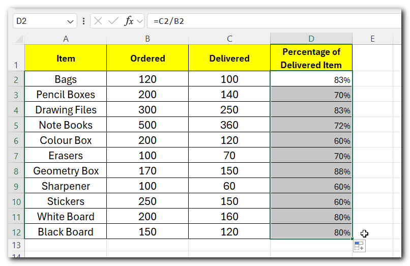 Calculate Percentage in Excel - 4 Easy and Quickest ways