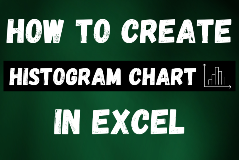 How to create a histogram chart in Excel