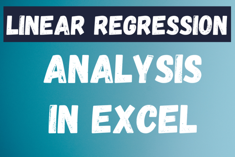 Linear regression analysis in Excel