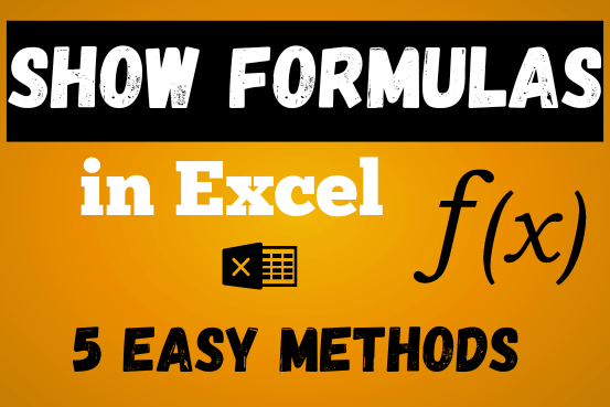 Show formulas in Excel