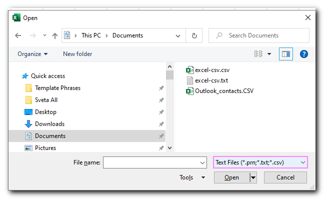 How to open CSV file in Excel